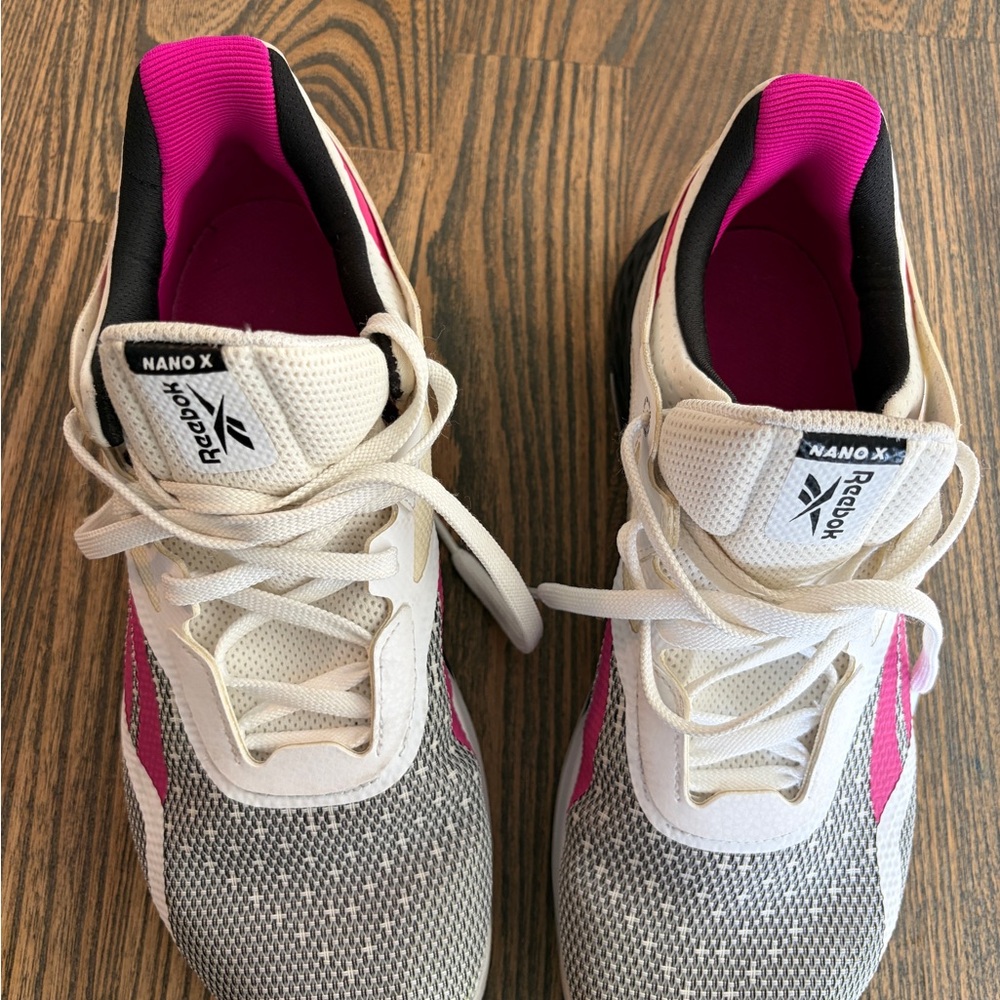 Reebok Women’s Nano X Athletic Shoes - White, Gray & Pink